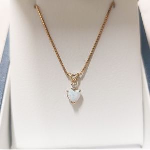 Peora Opal Heart Shaped Necklace